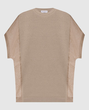 Brunello Cucinelli Бежевая футболка M19259500