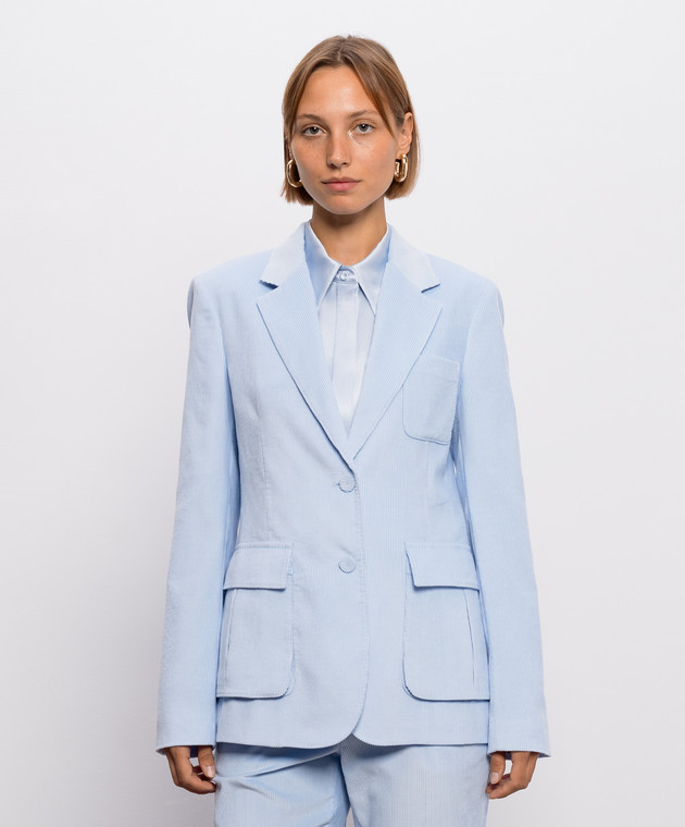 Gabriela Hearst Голубой вельветовый жакет Louisa 4265018T124 изображение 3
