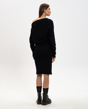 Ann Demeulemeester Черное платье миди Bila B0013842FA045