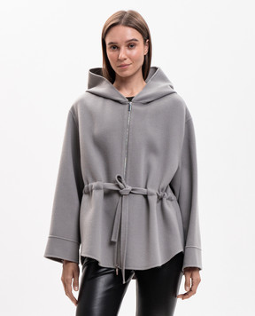 Max Mara Сіре пальто MONIA з вовни SMMMONIA