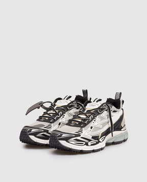 Off-White Сірі комбіновані кросівки Be Right Back з логотипом OWIA289C99FAB001