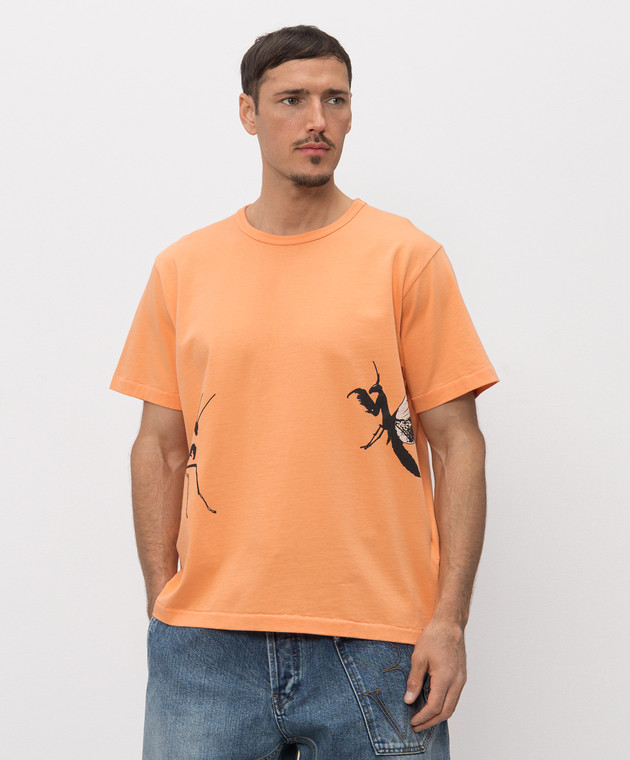 JW Anderson Оранжевая футболка с принтом JT0310PG1937 изображение 3
