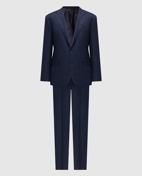 Stefano Ricci Синий костюм из шерсти M1SF432022HB