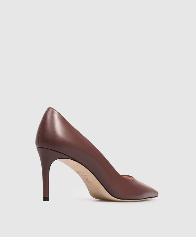 Stuart Weitzman Коричневые кожаные туфли POWER SK328 изображение 3