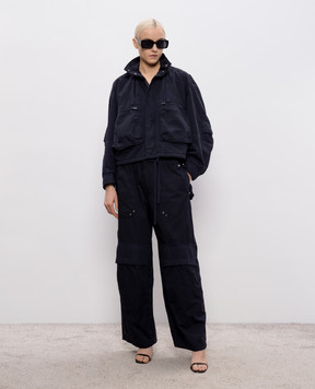 Alexander Wang Синя куртка з вишивкою логотипа 1WC1262711