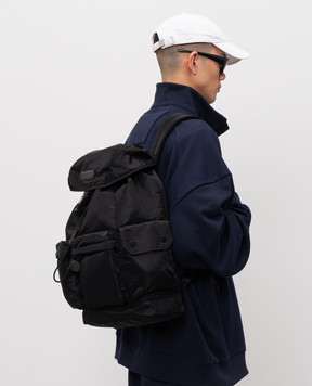 Juun.j Чорний рюкзак з нашивкою логотипа JC62D4P015