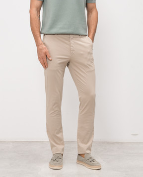 Canali Бежеві штани з бавовни PT01482D91697