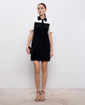 Twinset Черное платье-поло с логотипом 261TP3376