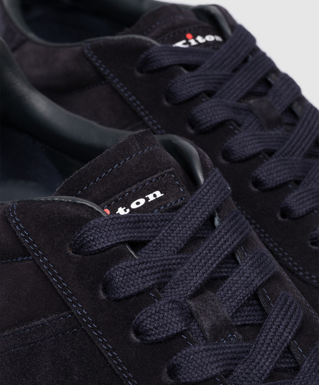 Kiton Сині замшеві кросівки USSA396N01511 зображення 5