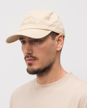 Iceberg Бежевая кепка с фактурной вышивкой логотипа 71026967