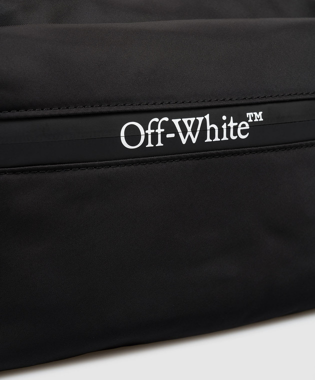 Off-White Сумка чорного кольору з принтом логотипа OMNQ081C99FAB001 зображення 4