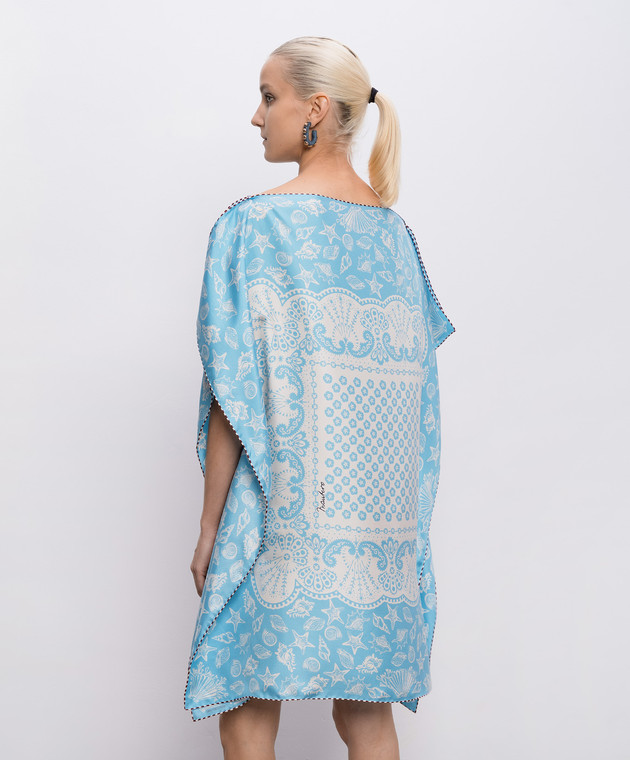 MANTERO 1902 Блакитна сукня-кафтан Mary із шовку 0238A0030G0879U зображення 4