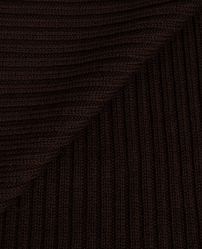Cashmere&Whiskey Коричневый шарф из шерсти мериноса 140