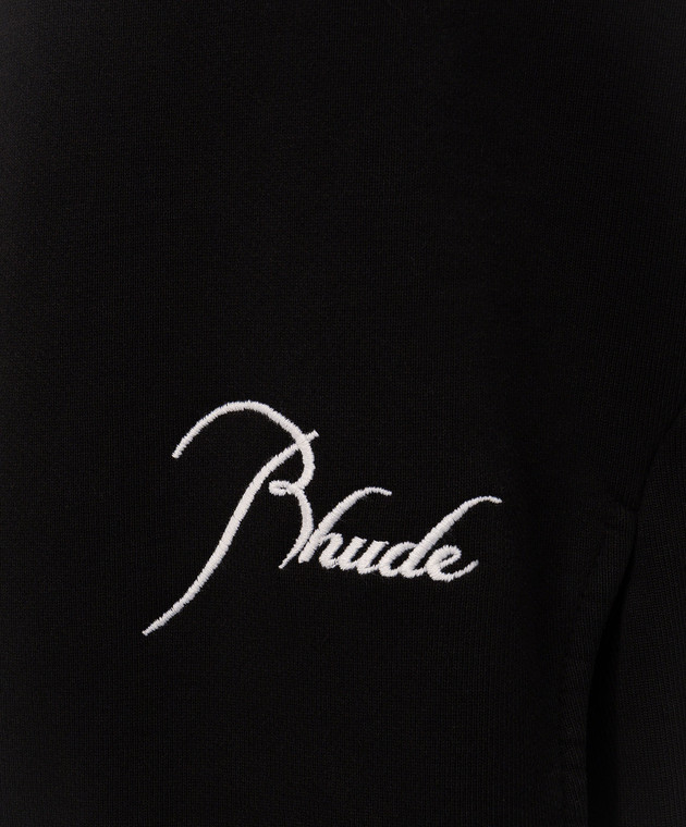 Rhude Черный свитшот с молнией RHPF26ST05012 изображение 5
