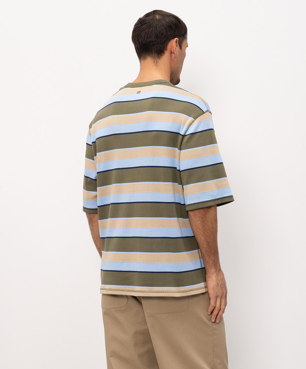 Ami Paris Футболка в смужку з нашивкою логотипа UTS369JE0209 зображення 4