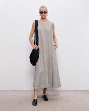 Intoca Сіра сукня з льону 261LIPDR1103