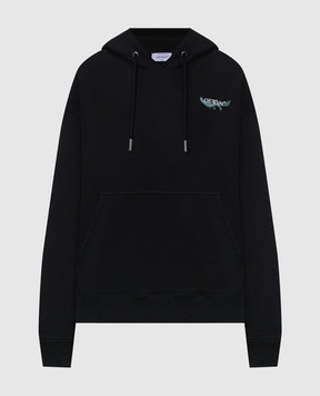 Off-White Чорне худі з емблемою Moon 44MBB085S26F00E
