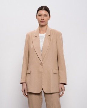 Twinset Бежевый жакет с льном 261TF2020