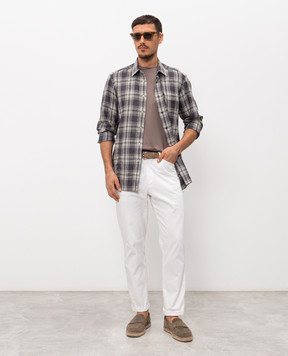 CAPOBIANCO Коричнева футболка з нашивкою логотипа 20M660MK00