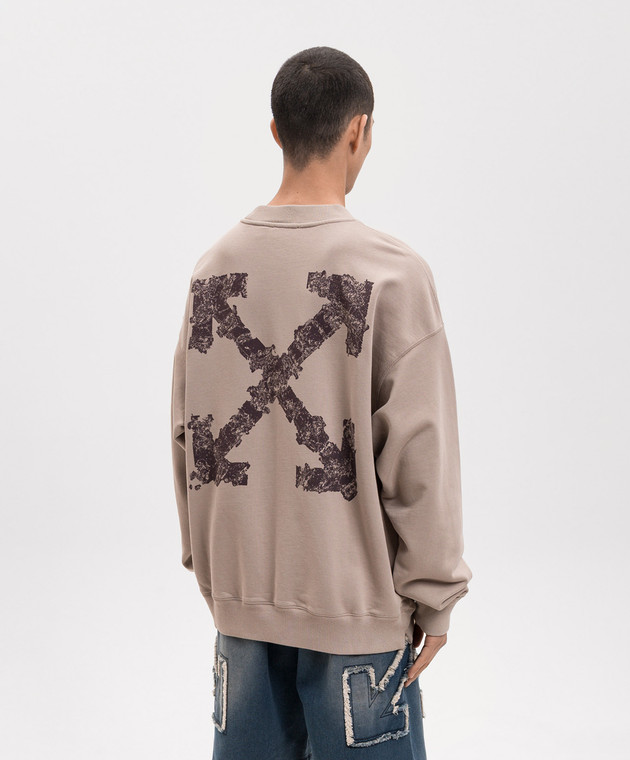 Off-White Бордовий світшот Heraldic Arrow 44MBA054S26F003 зображення 4