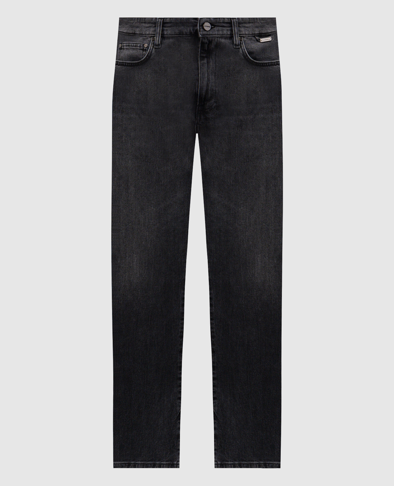 

Серые джинсы с логотипом, Серый, Прямые джинсы