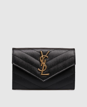 Saint Laurent Чорне шкіряне портмоне CASSANDRE 414404BOW01