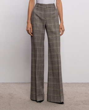 Ermanno Scervino Штани кльош з вовни в клітинку D496P308ZHY