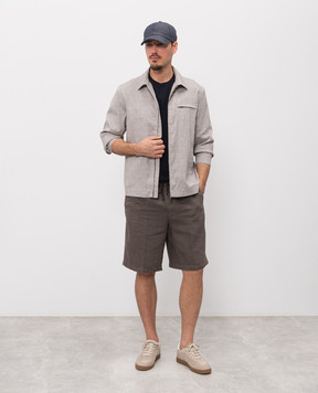 Peserico Синяя футболка в узор R59488F149173Q