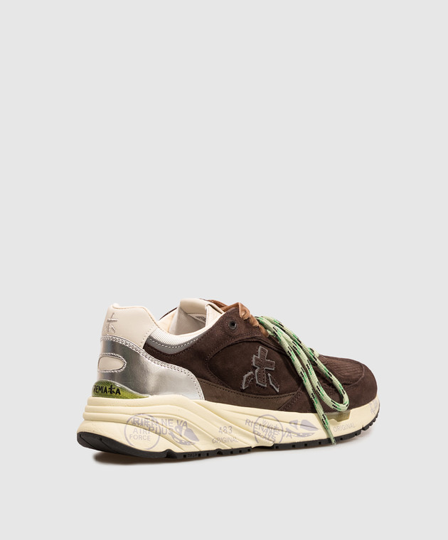 Premiata Коричневые замшевые кроссовки Mase MASED8596L изображение 3