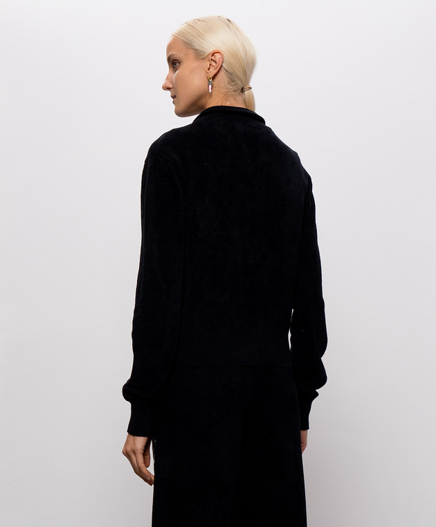 AMIRI Черная спортивная куртка с вышивкой логотипа AW426KN022 изображение 4