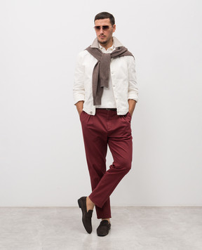 Brunello Cucinelli Белое поло с эмблемой M29800195