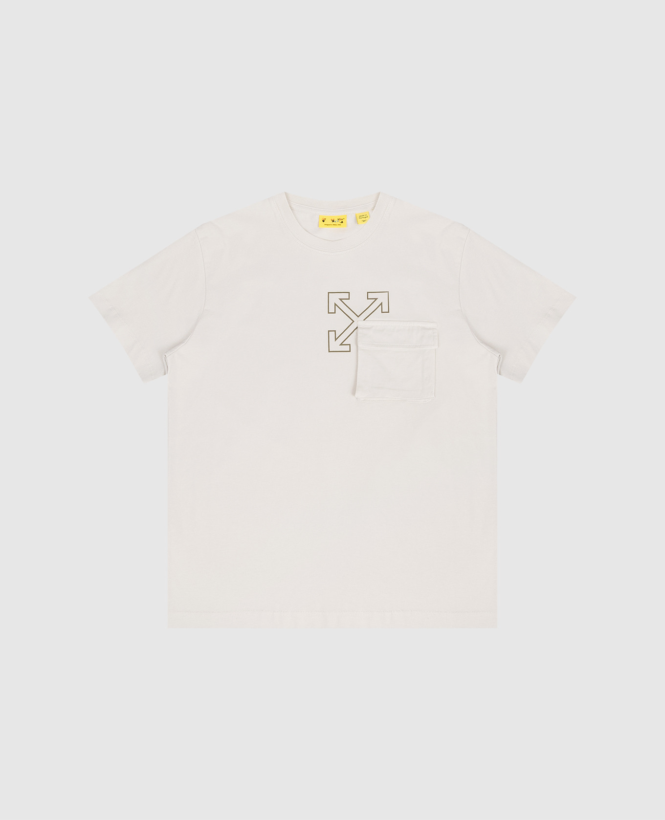 Детская футболка цвета хаки с принтом эмблемы