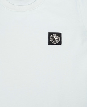 Stone Island Дитяча блакитна футболка з нашивкою логотипа L1S162100002S00471012
