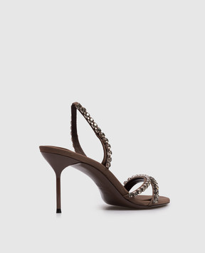 Paris Texas Коричневі мюлі LIDIA з кристалами PX1788XCPCE
