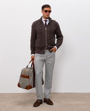 Brunello Cucinelli Коричневый кардиган из кашемира MA2301506