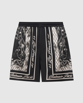 Balmain Черные шорты Foulard HH1PA145VJ07