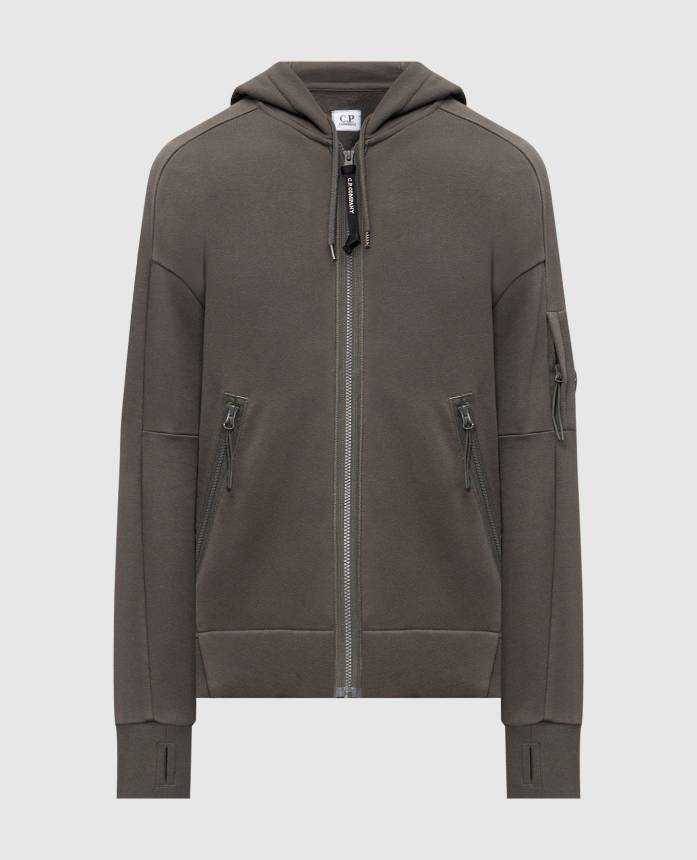 Спортивная куртка цвета хаки с патчем логотипа