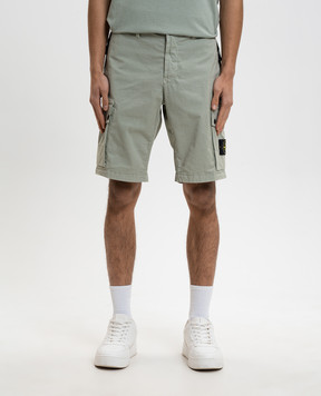 Stone Island Зелені шорти-карго з логотипом L1S15L100019S0A10