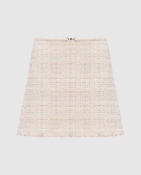 Versace Бежевая твидовая юбка мини 10231211A16514