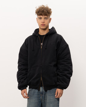 Vetements Чорна куртка з вишивкою логотипа MH27BJ170Bm