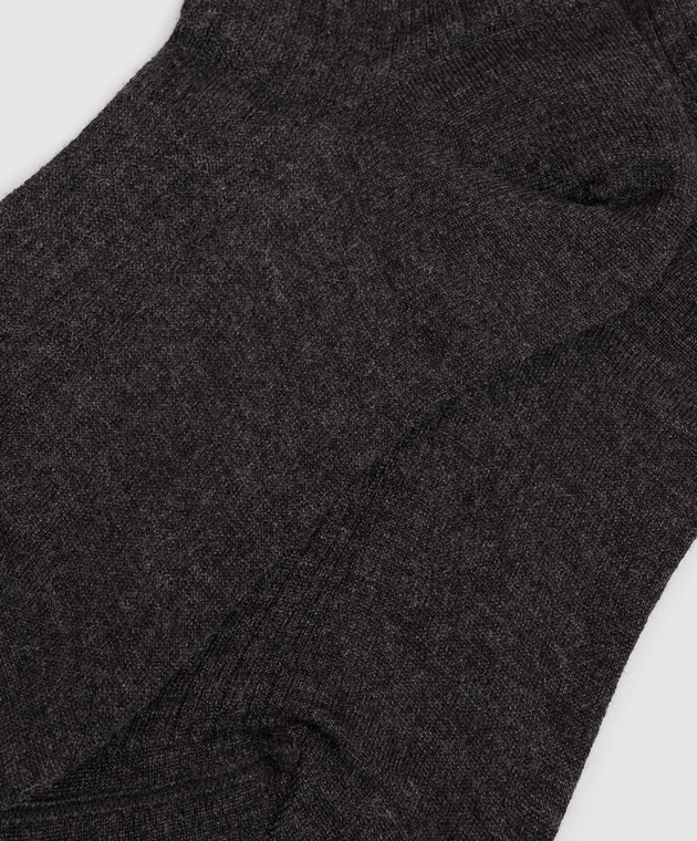 Brunello Cucinelli Сірі гольфи з кашеміру M64990009 зображення 2