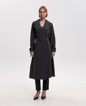 Max Mara Weekend Черный плащ FATTO на запах WKDFATTO