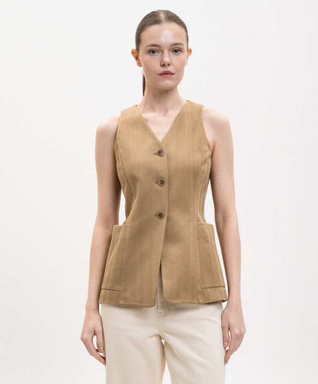 Max Mara Коричневый жилет FALLA MXMFALLA изображение 2