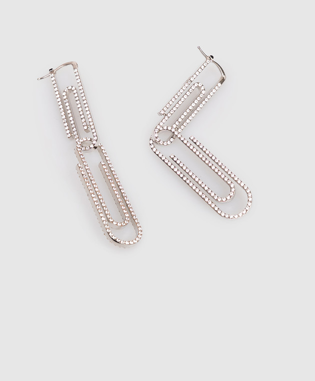 Off-White серьги Paperclip с кристаллами OWOD2ACS26MET001 изображение 3