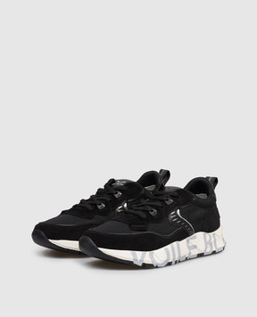 Voile Blanche Чорні комбіновані кросівки CLUB01 з фактурним логотипом 0012019021020A01