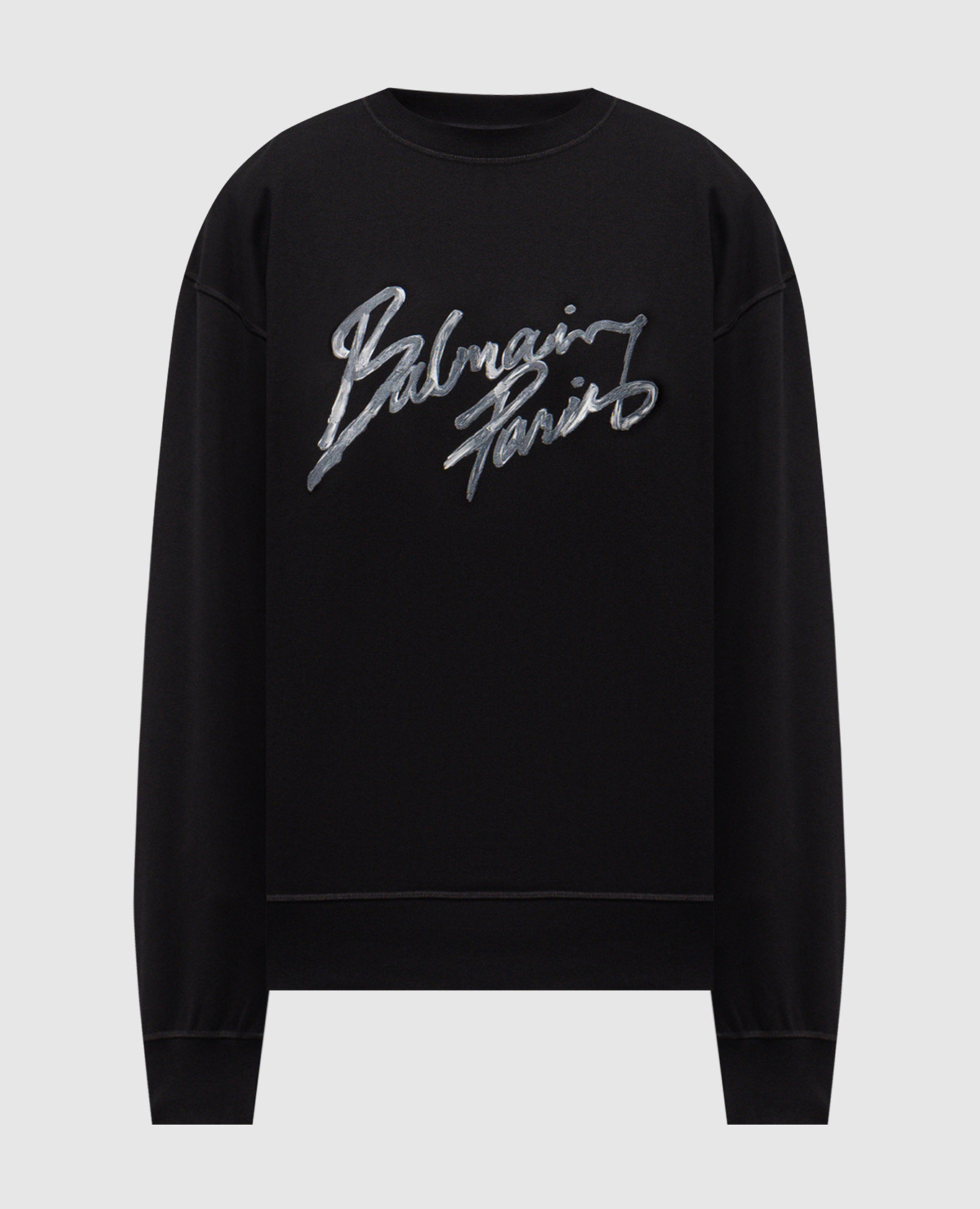 

Черный свитшот с принтом логотипа, Свитшоты