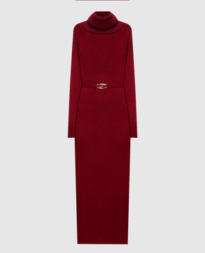 Twinset Бордова сукня з вовною 262TT3212