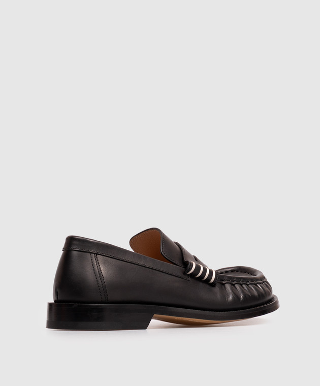 JW Anderson Черные кожаные лоферы MO0001LA0391 изображение 3