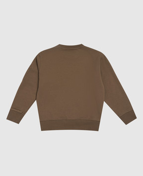 C.P. Company Дитячий світшот кольору хакі з патчем логотипа CNF00XLCA691014