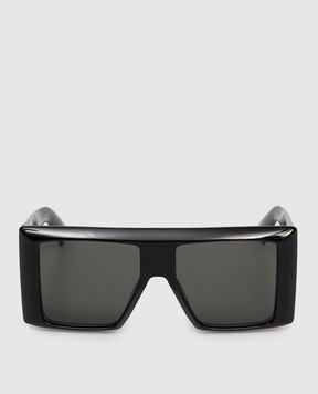 Balmain Чорні сонцезахисні окуляри B-Stage із золотом 18 карат BPS192A55